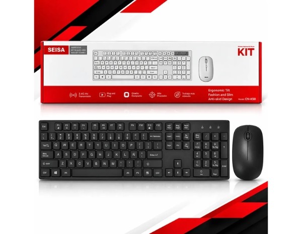 &ua KIT TECLADO PC + MOUSE WIRELESS Y BT DN-K88